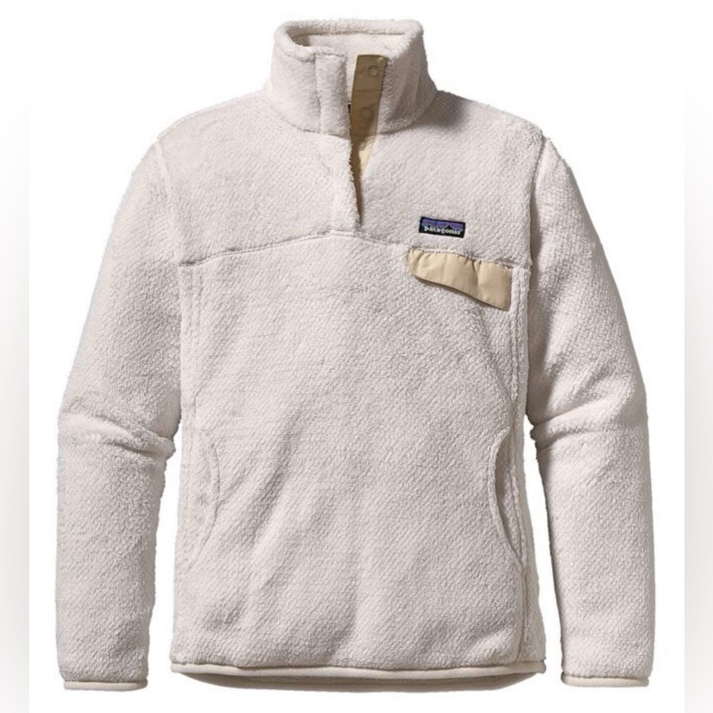 Patagonia RE-Tool Snap-T Fleece Pullover in Raw Linen White Dye Size Large